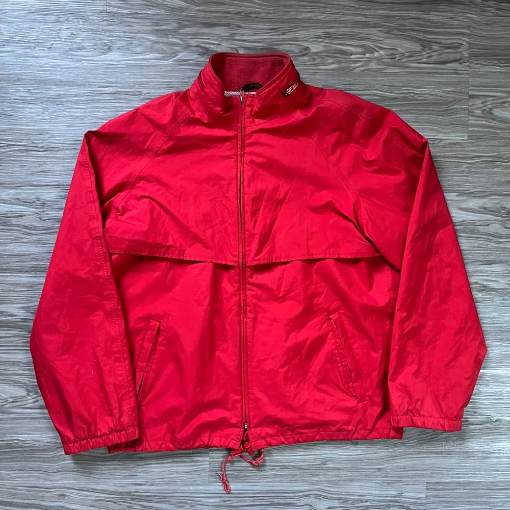 Eddie Bauer Mens Red Gore-Tex Windbreaker Jacket XL Vintage 1204 Full Zip